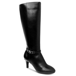 Karen Scott Women's Hanna Stiletto Dress Boots, Black, 8.5